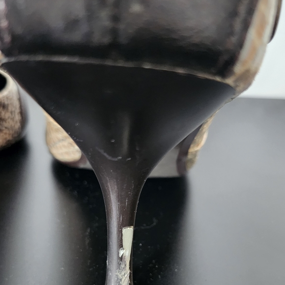 Women's Brown and Cream Heels - Picture 8 of 11